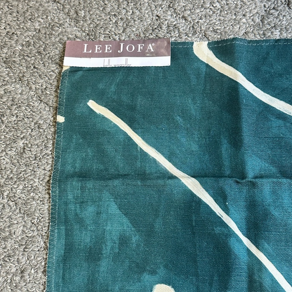 Lee Jofa Fabric Sample Remnant Graffito Teal Pearl 12” Kelly Wearstler Crafts - Picture 4 of 12